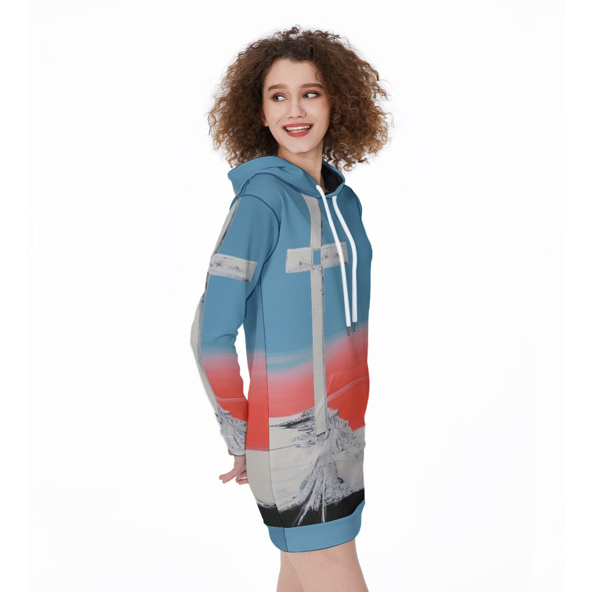 All-Over Print Women's Long Hoodie