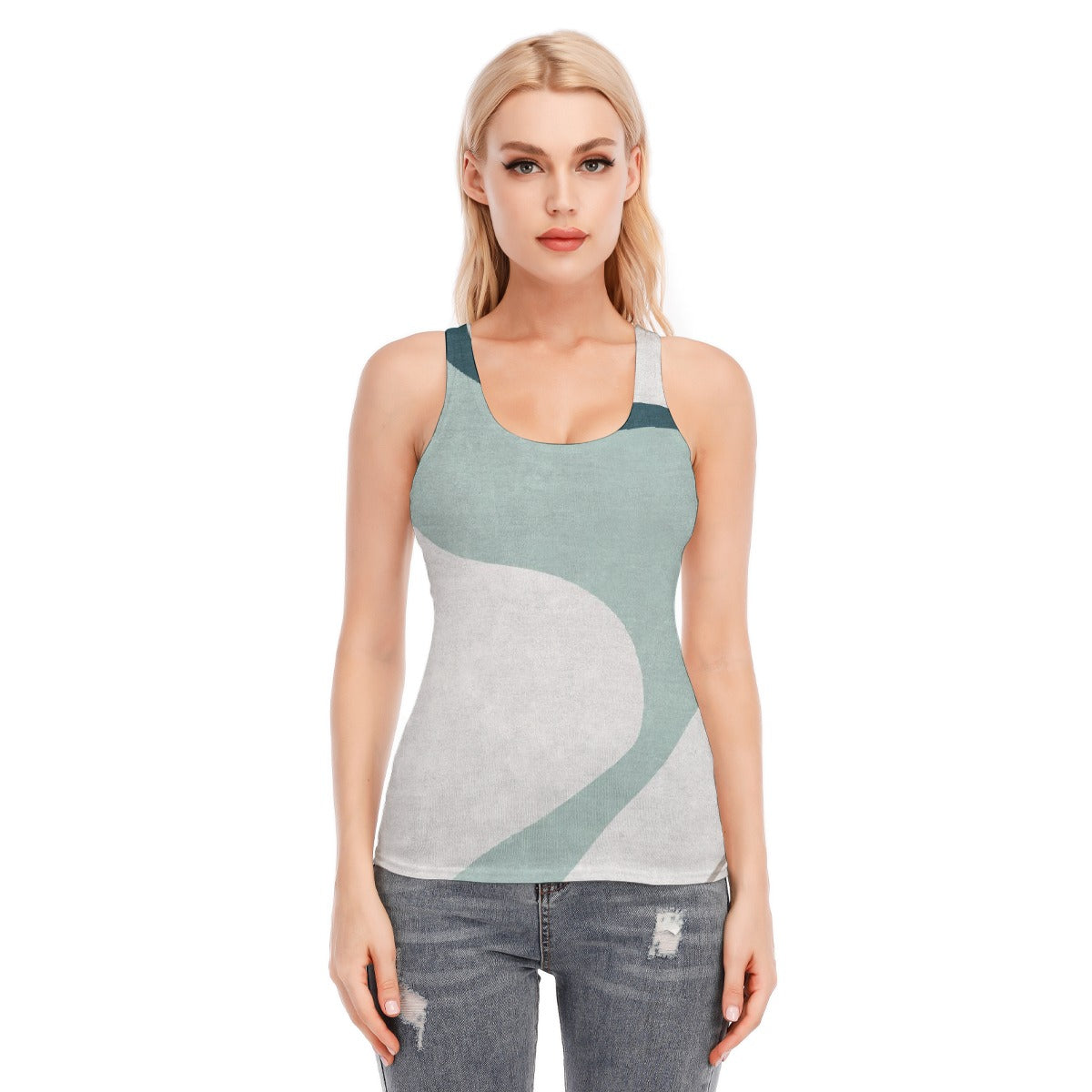 All-Over Print Women's Racer Vest | 190GSM Cotton
