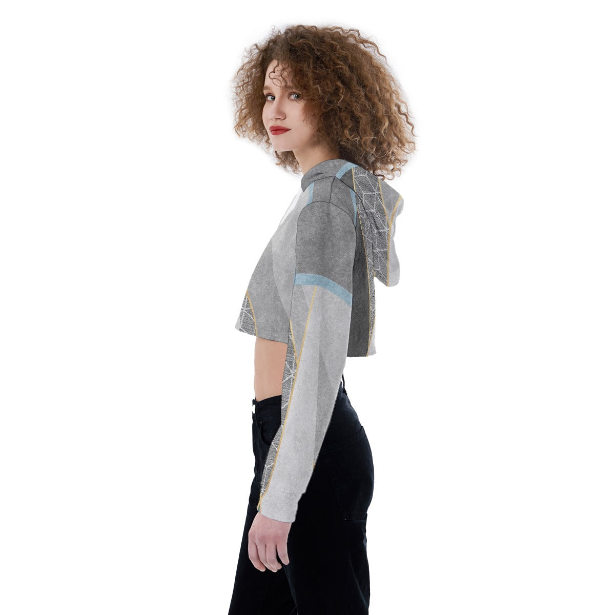 All-Over Print Women's Crop Top Hoodie