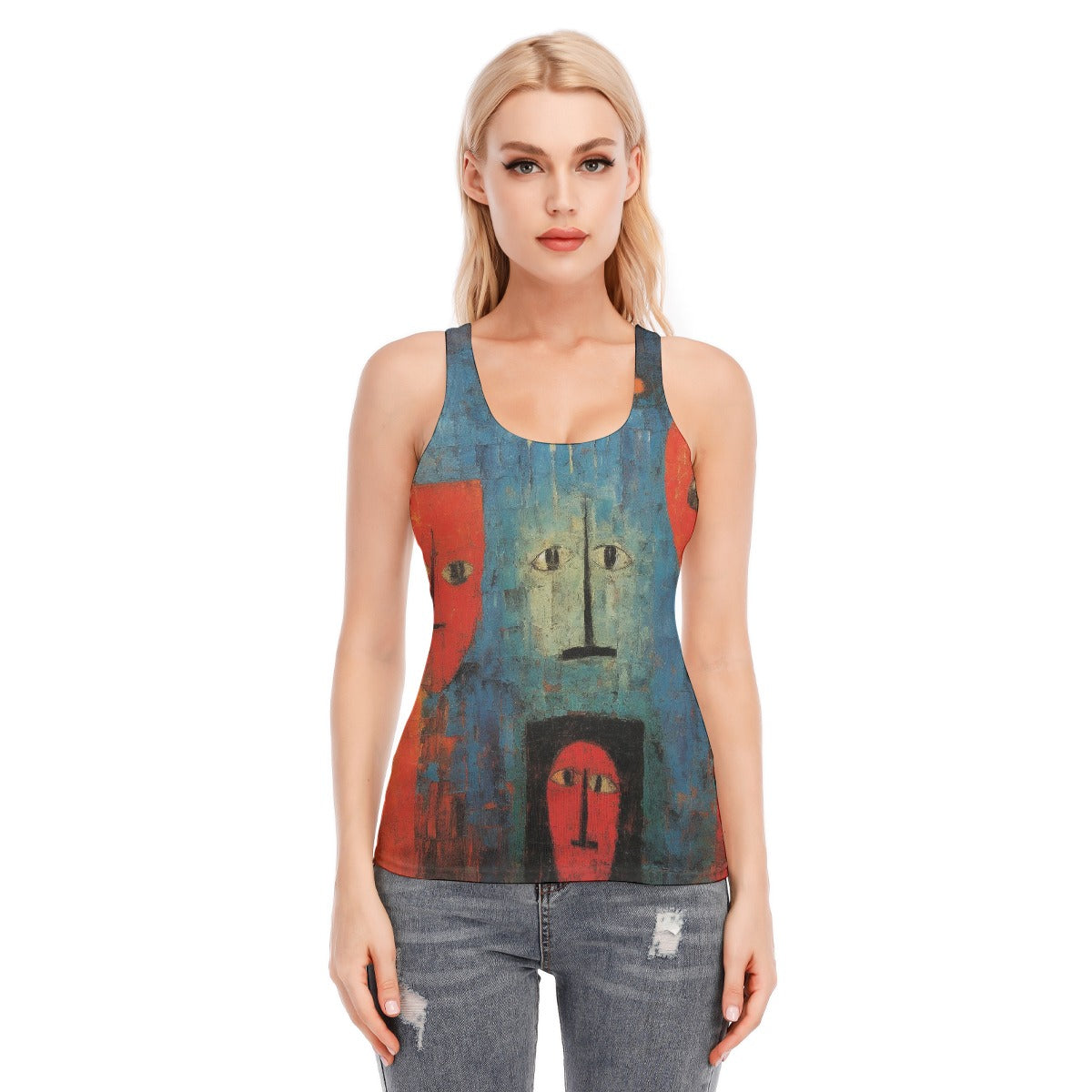 All-Over Print Women's Racer Vest | 190GSM Cotton