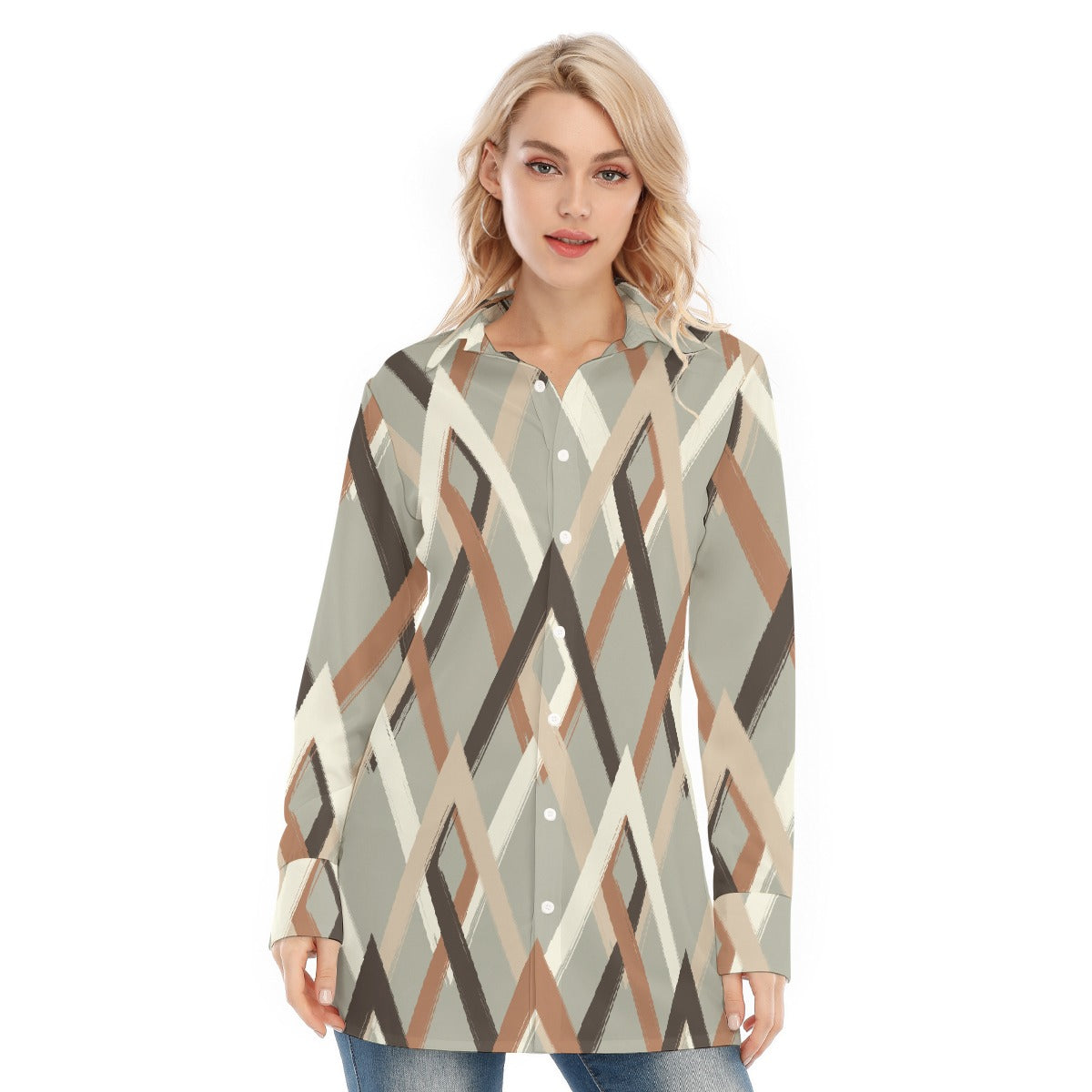 All-Over Print Women's Long Shirt