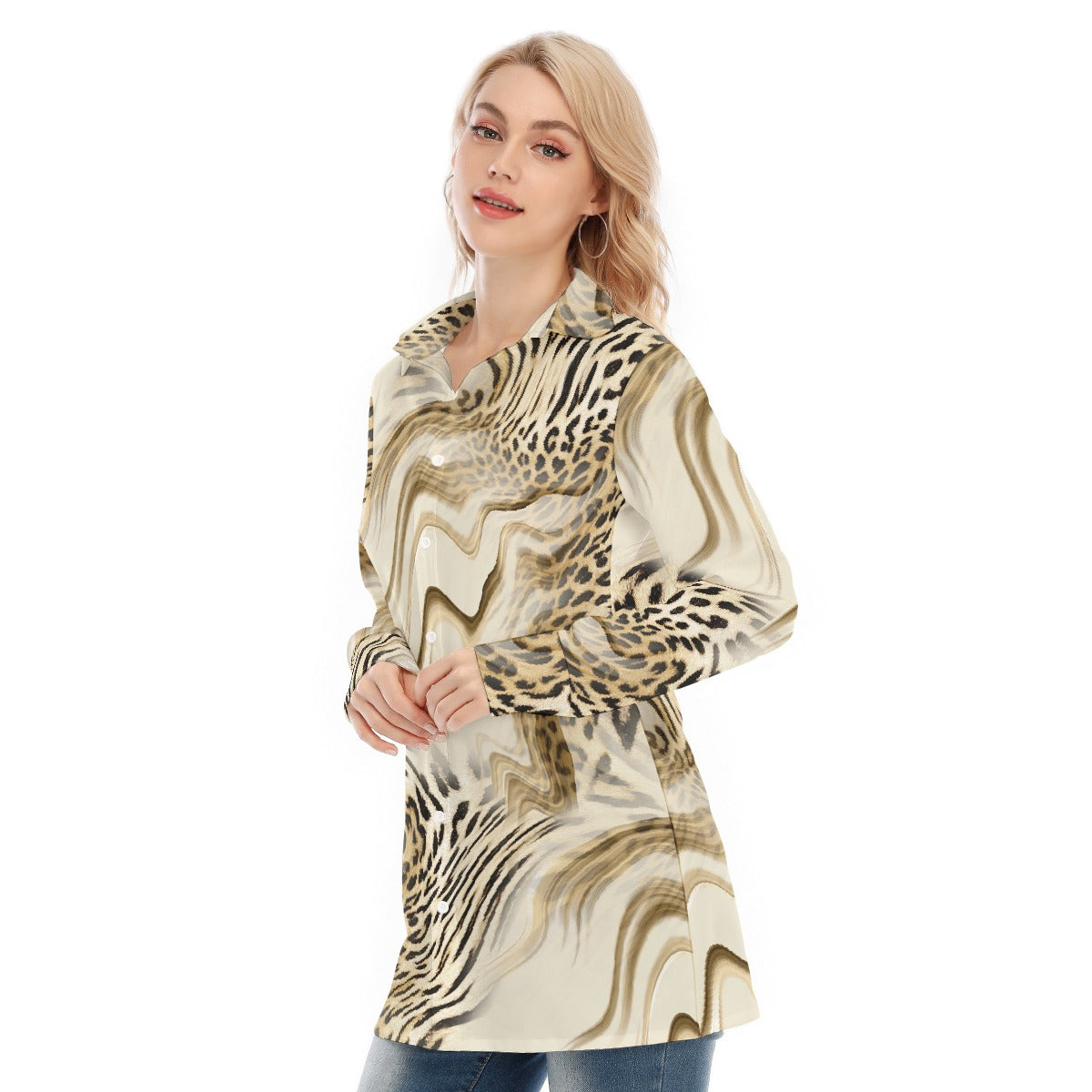 All-Over Print Women's Long Shirt