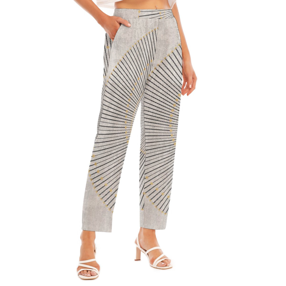 All-Over Print Women's Loose Straight-leg Pants