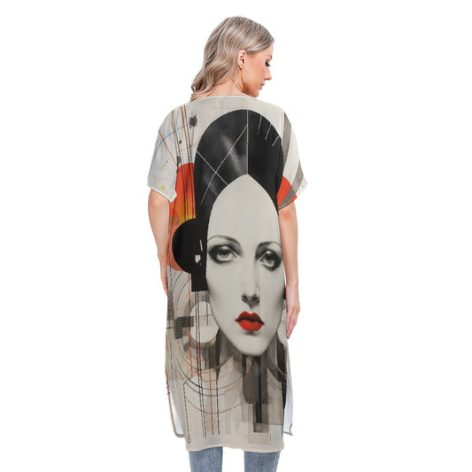 All-Over Print Women's Short Sleeve Cardigan