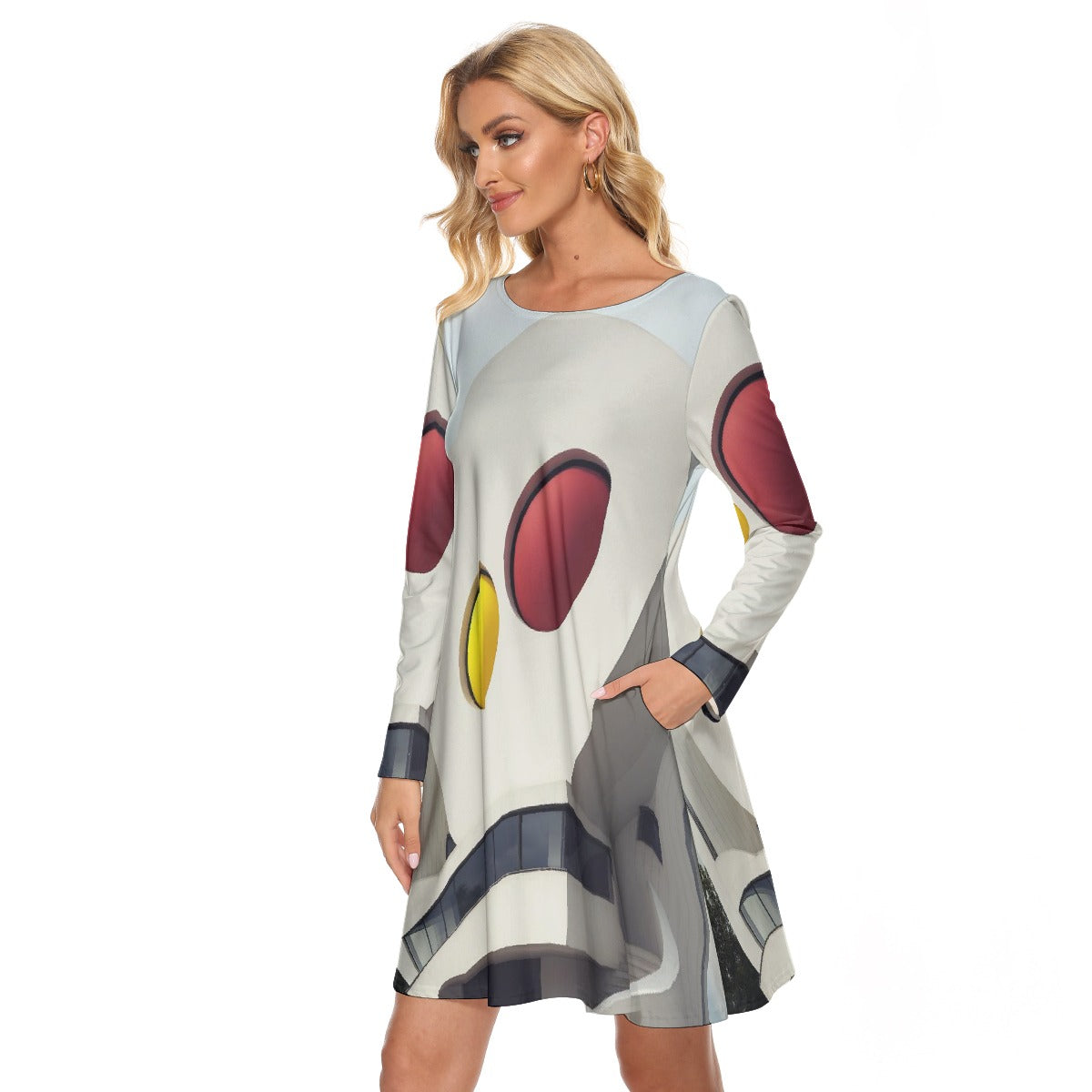 All-Over Print Women's Crew Neck Dress