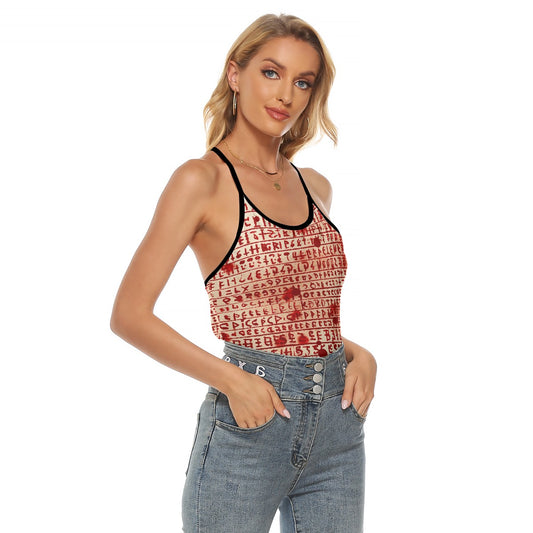 All-Over Print Women's Criss-Cross Open Back Tank Top