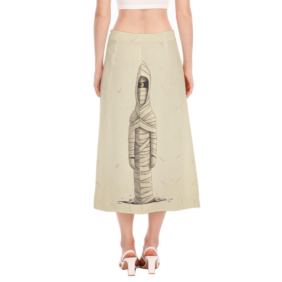 All-Over Print Women's High Slit Long Skirt