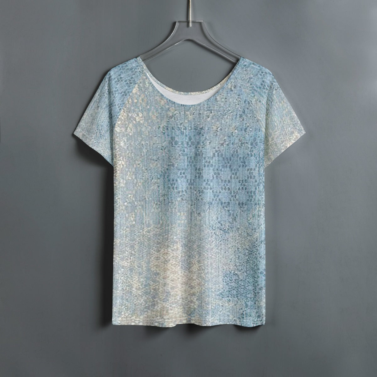 All-Over Print Women's Round Neck T-shirt With Raglan Sleeve