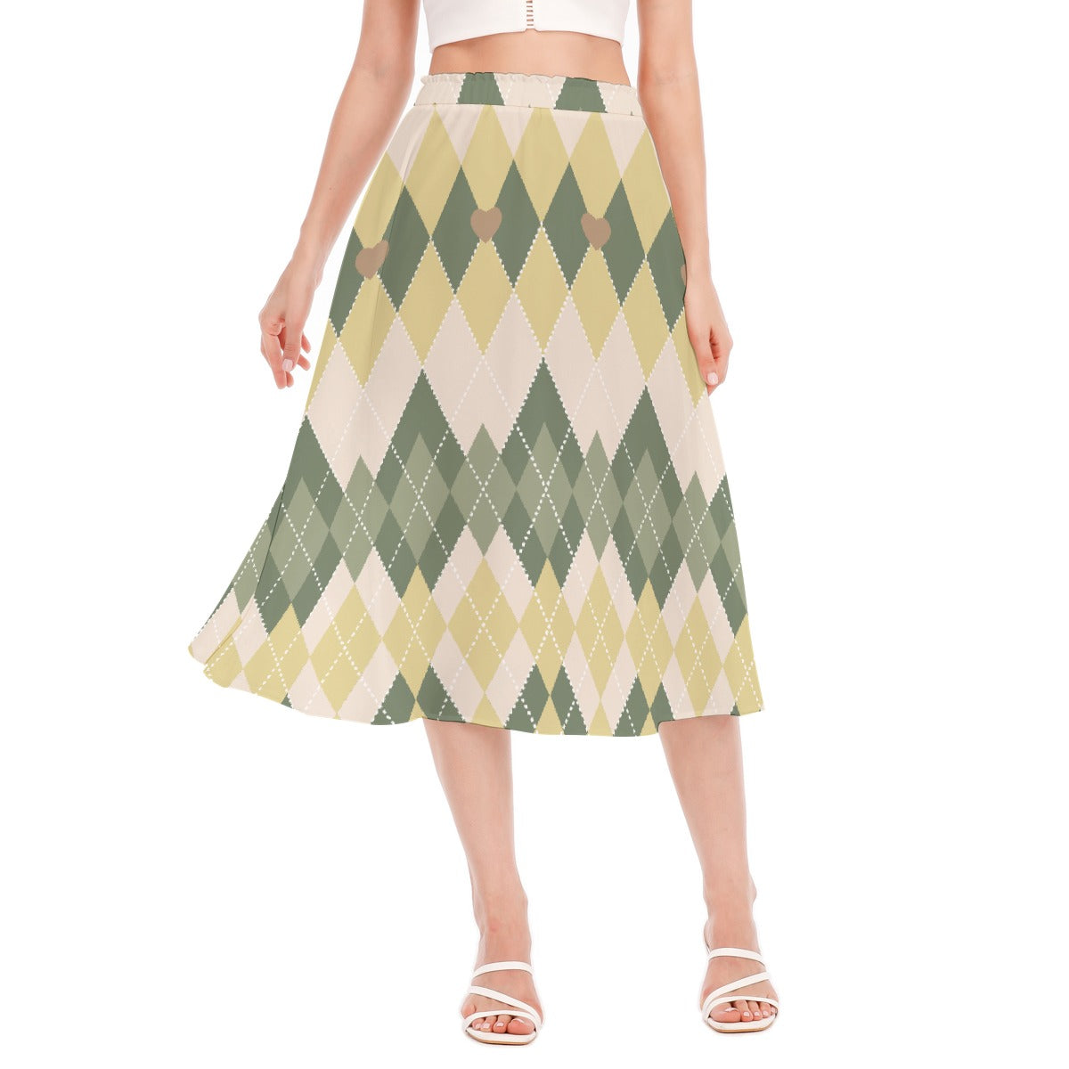All-Over Print Women's Long Section Chiffon Skirt