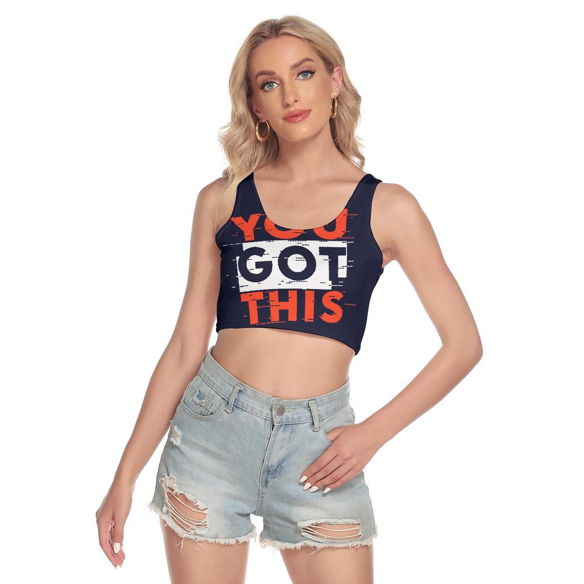 All-Over Print Women's Sport Crop Tank Top