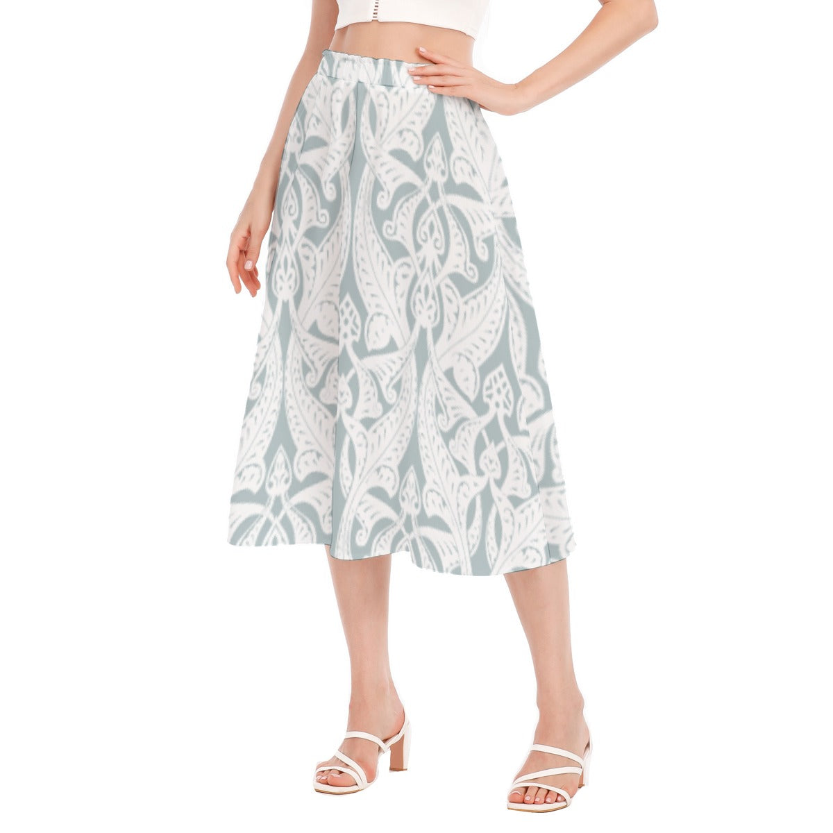 All-Over Print Women's Long Section Chiffon Skirt