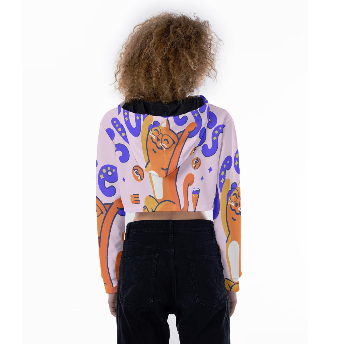 All-Over Print Women's Crop Top Hoodie