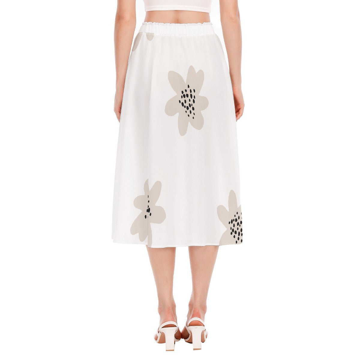 All-Over Print Women's Long Section Chiffon Skirt