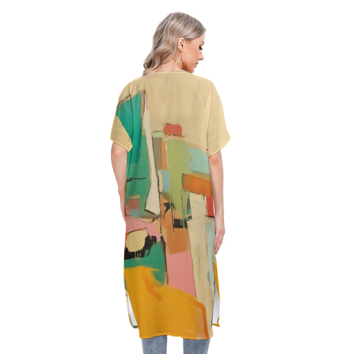 All-Over Print Women's Short Sleeve Cardigan