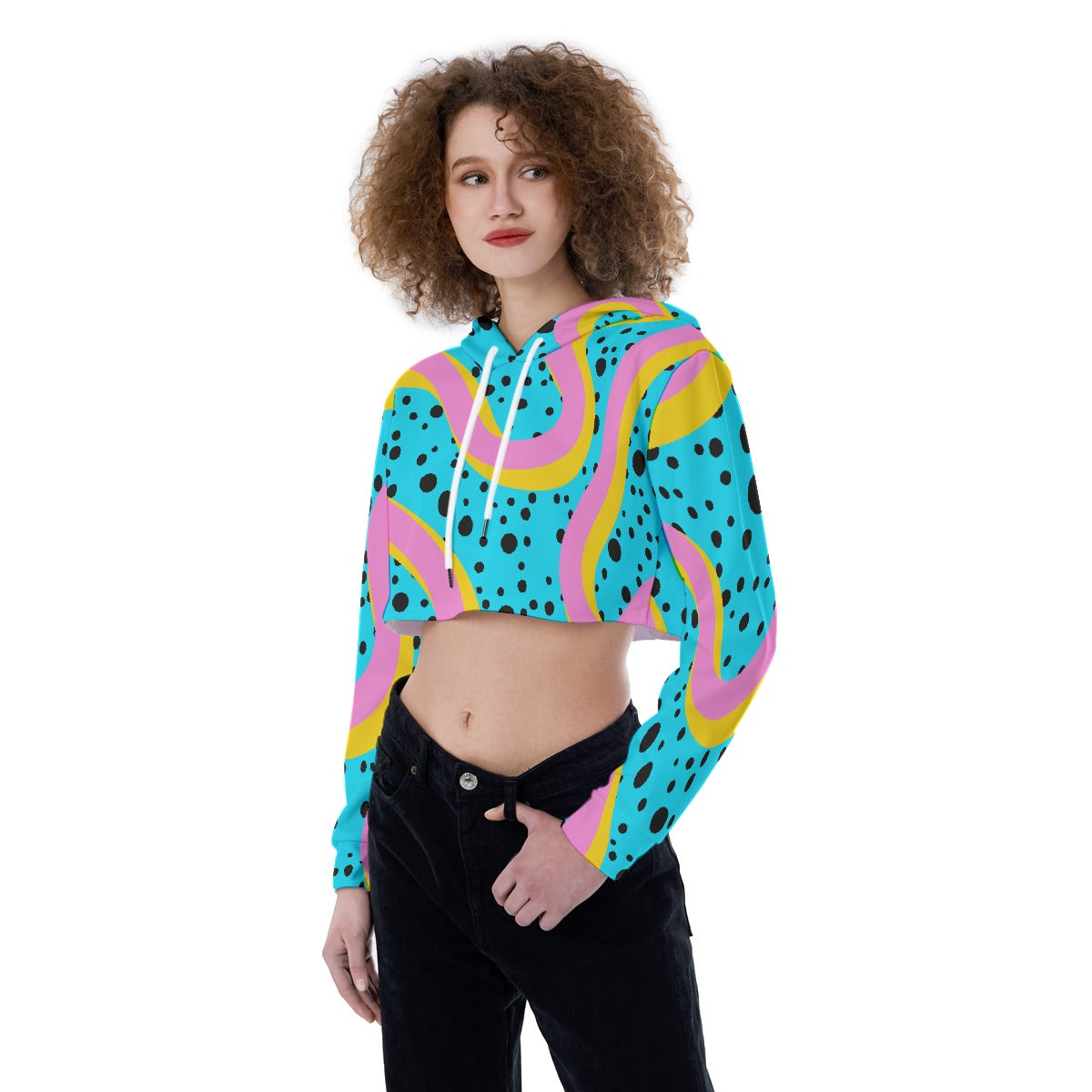 All-Over Print Women's Crop Top Hoodie