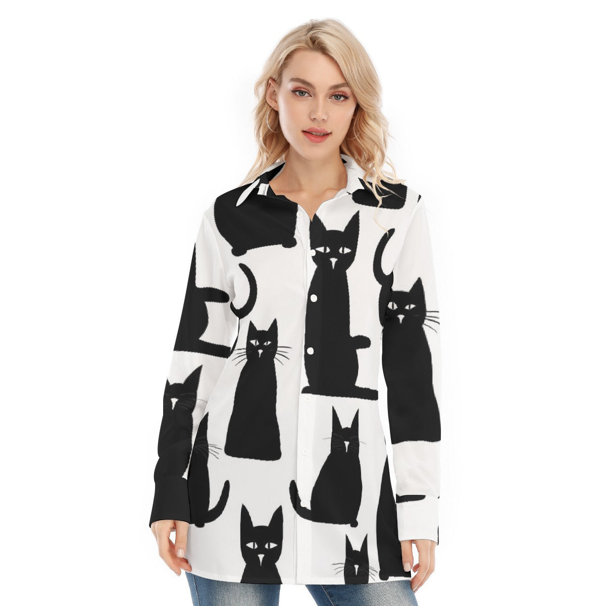 All-Over Print Women's Long Shirt