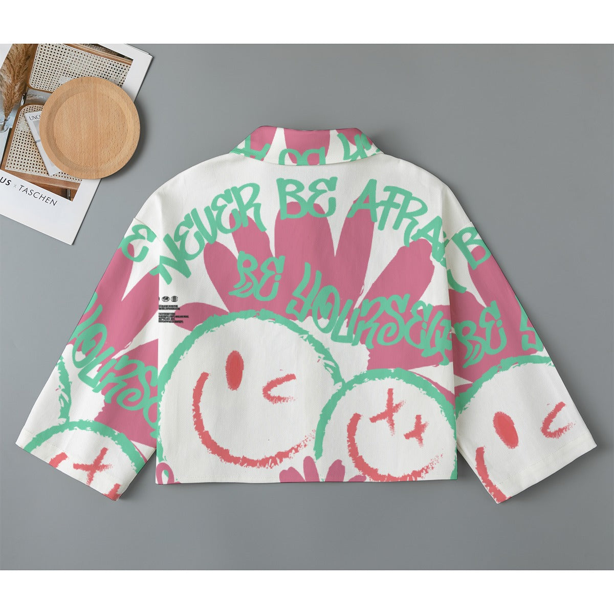 All-Over Print Women's Cropped Jacket | 245GSM Cotton