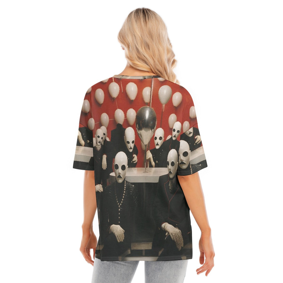 All-Over Print Women's Short Sleeves T-shirt With Hem Split