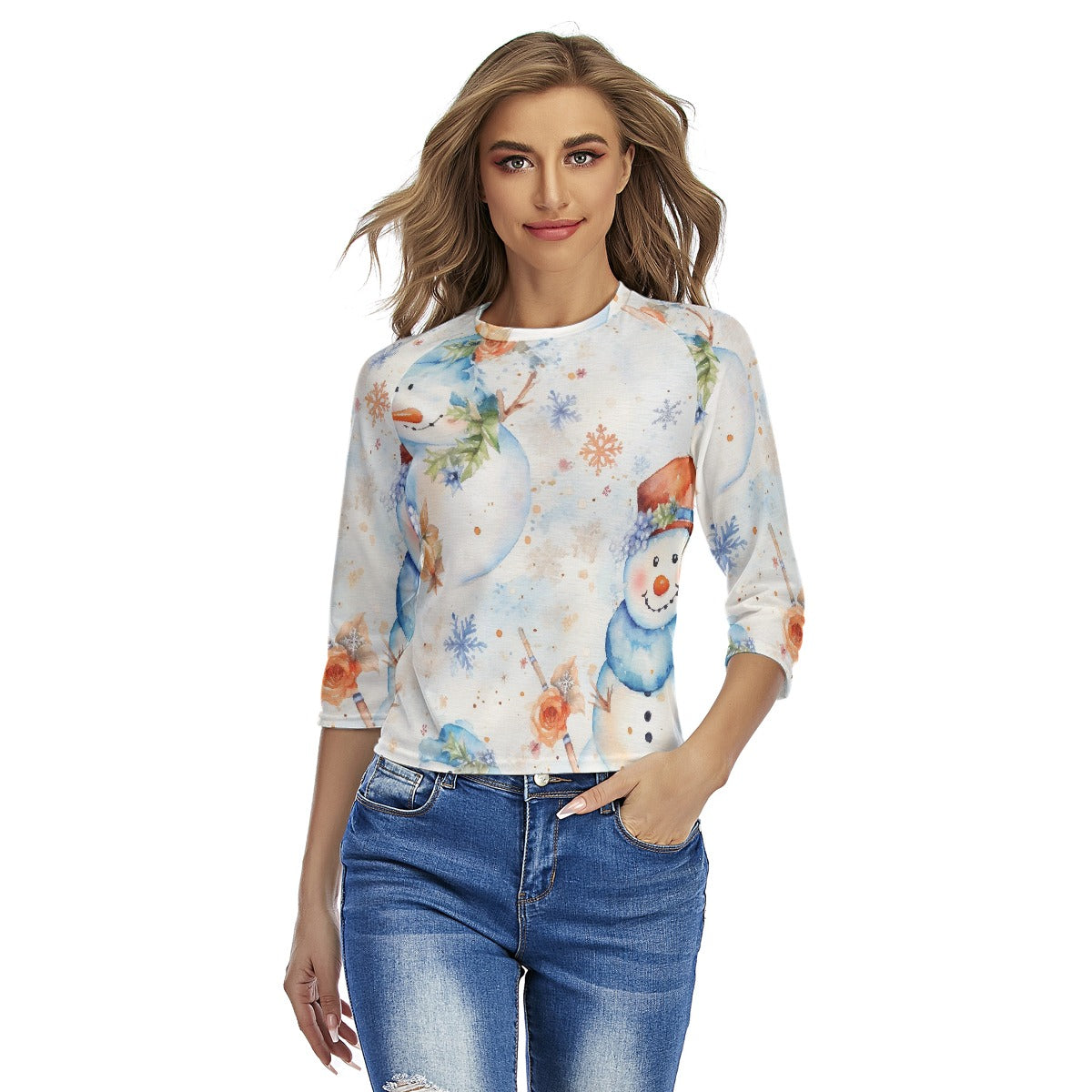 All-Over Print Women's Raglan Sleeves T-shirts