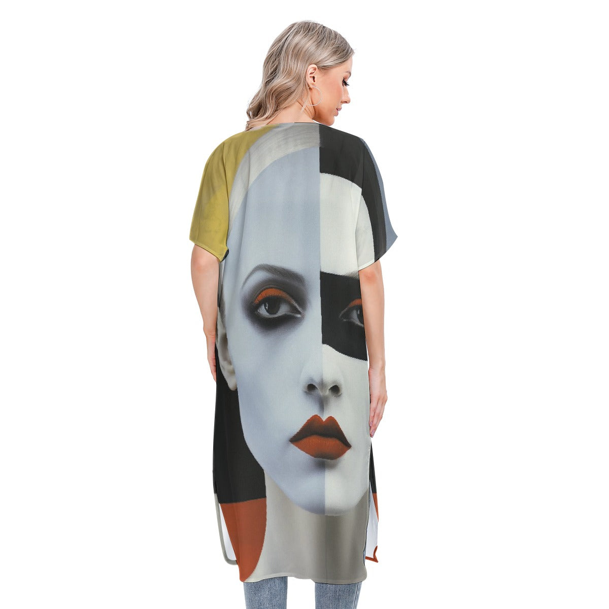 All-Over Print Women's Short Sleeve Cardigan