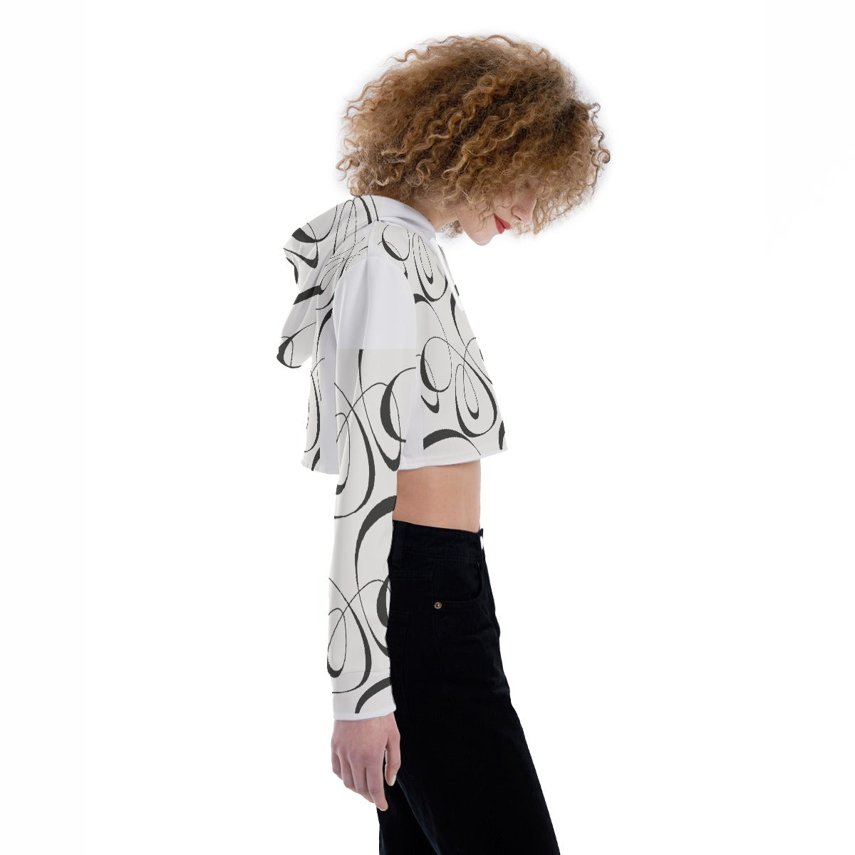 All-Over Print Women's Crop Top Hoodie