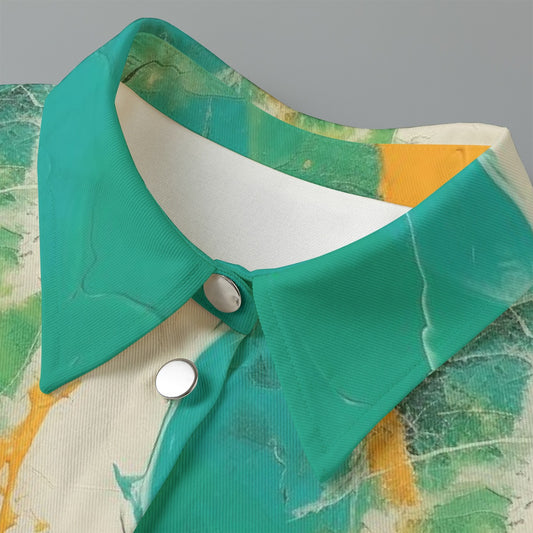 All-Over Print Women's Cropped Jacket | 245GSM Cotton
