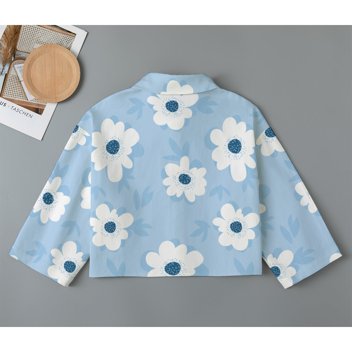 All-Over Print Women's Cropped Jacket | 245GSM Cotton