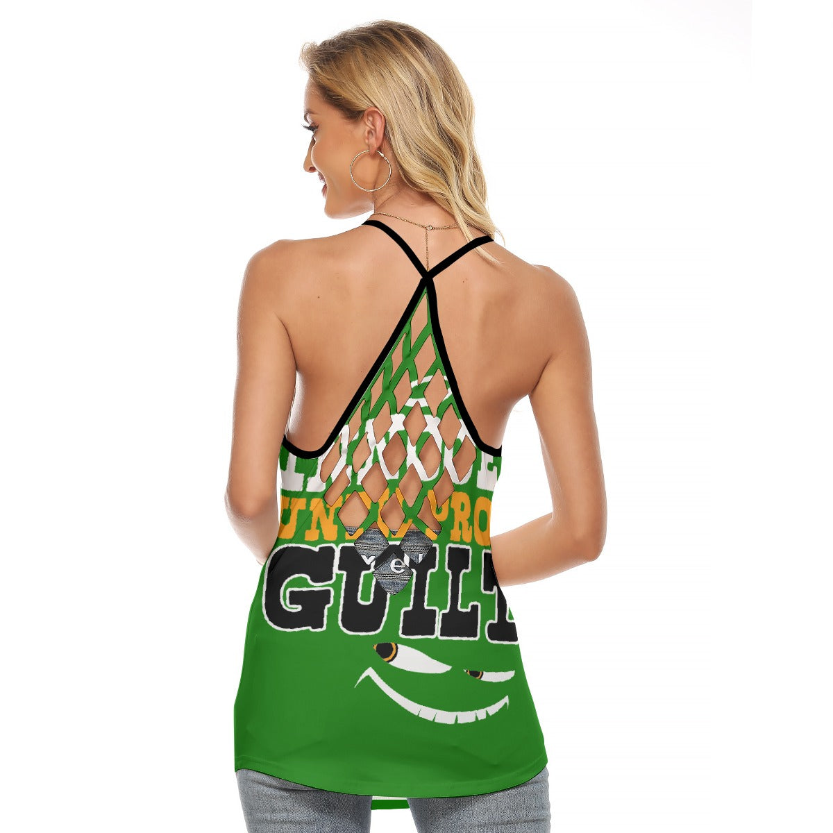 All-Over Print Women's Criss-Cross Open Back Tank Top