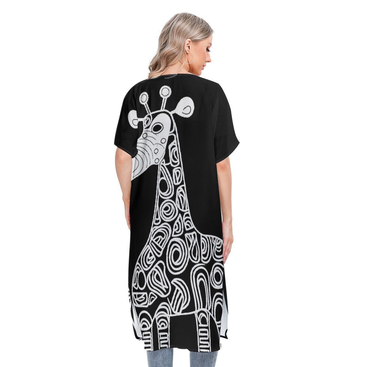 All-Over Print Women's Short Sleeve Cardigan