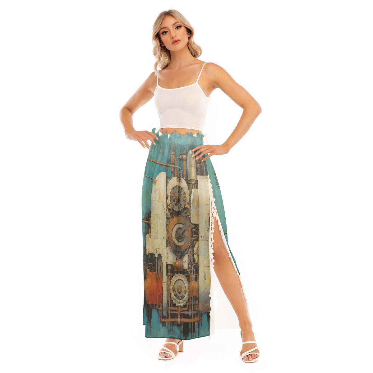 All-Over Print Women's Side Split Skirt