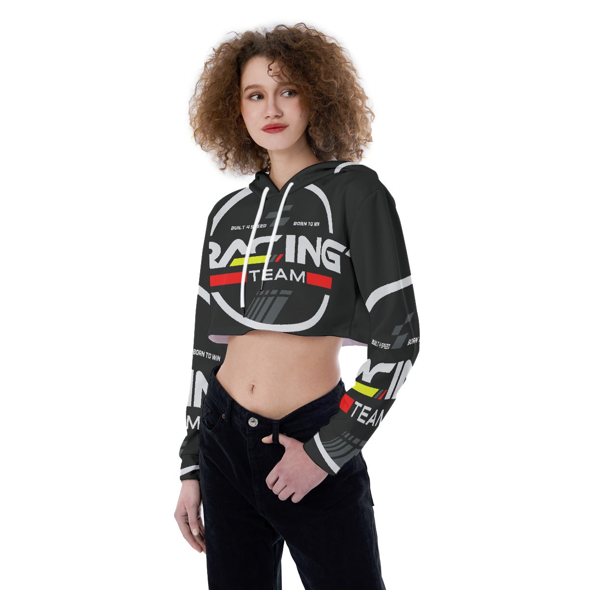 All-Over Print Women's Crop Top Hoodie