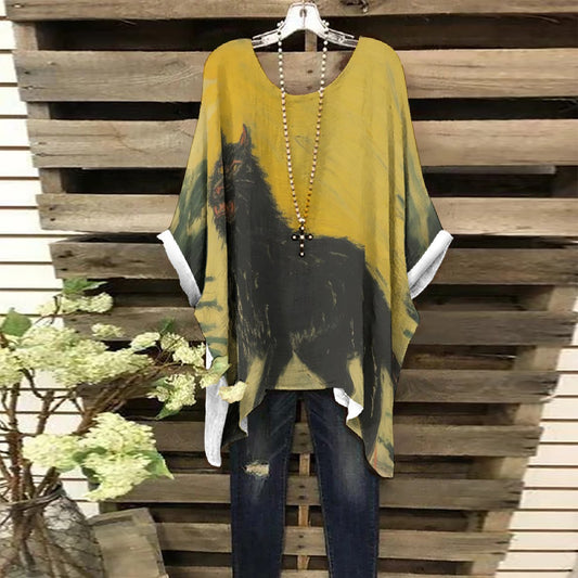 All-Over Print Women's Bat Sleeve Shirt