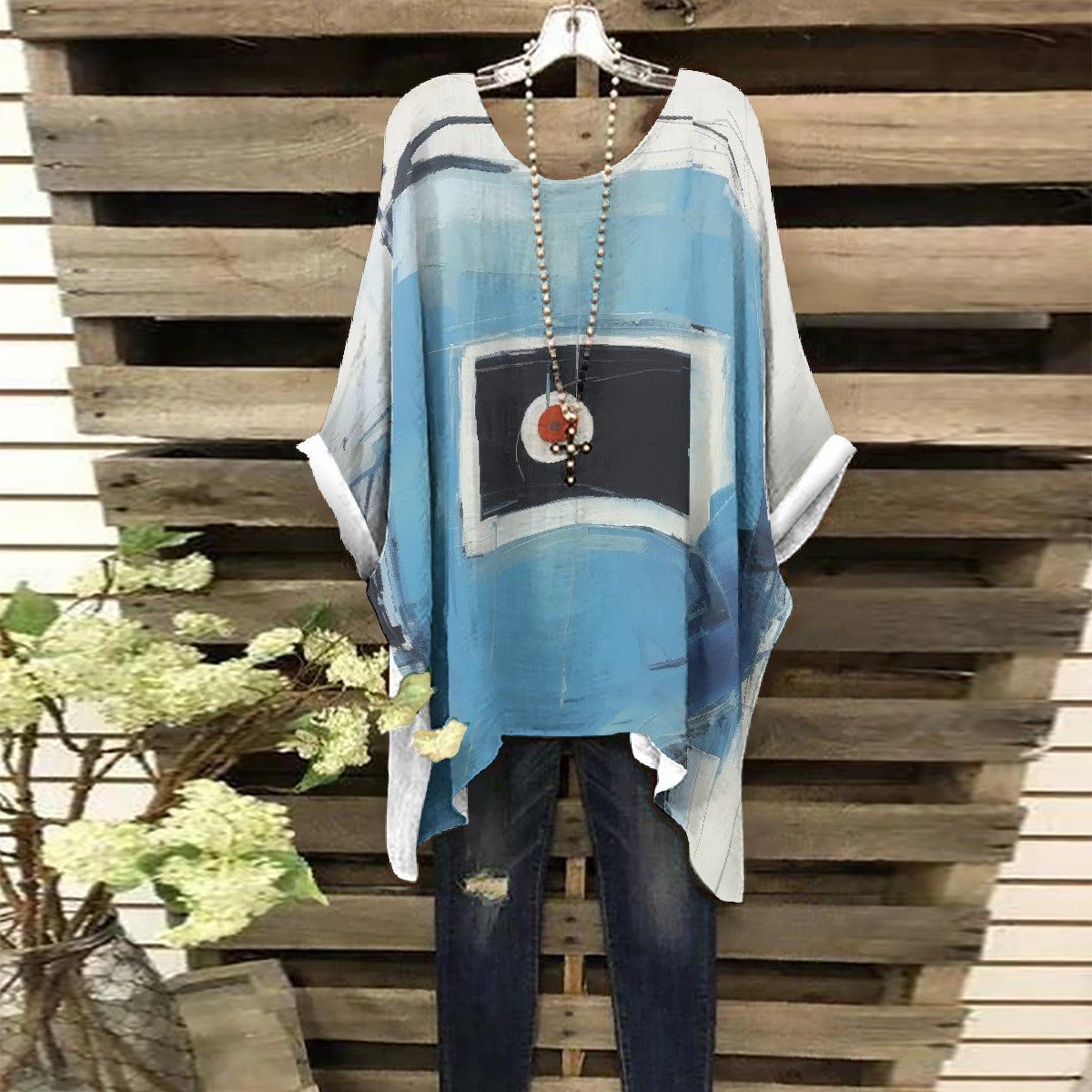 All-Over Print Women's Bat Sleeve Shirt