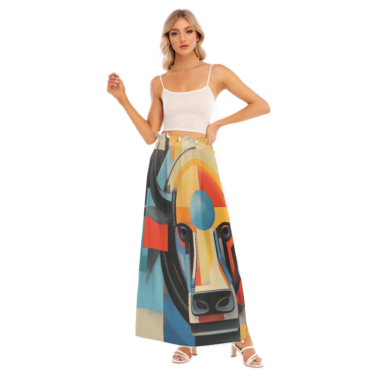 All-Over Print Women's Side Split Skirt