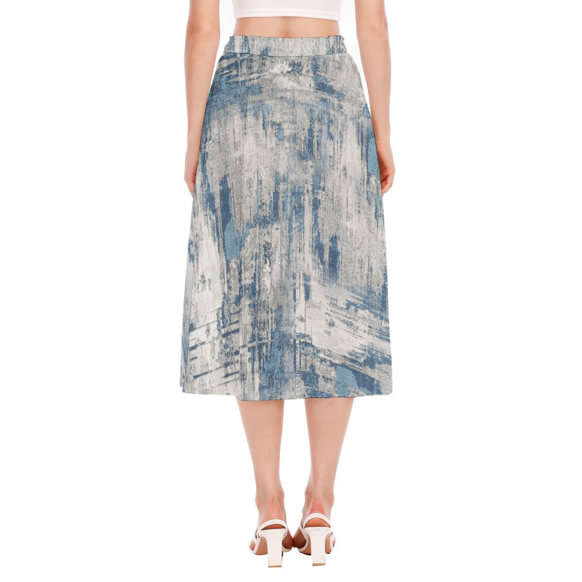 All-Over Print Women's Long Section Chiffon Skirt