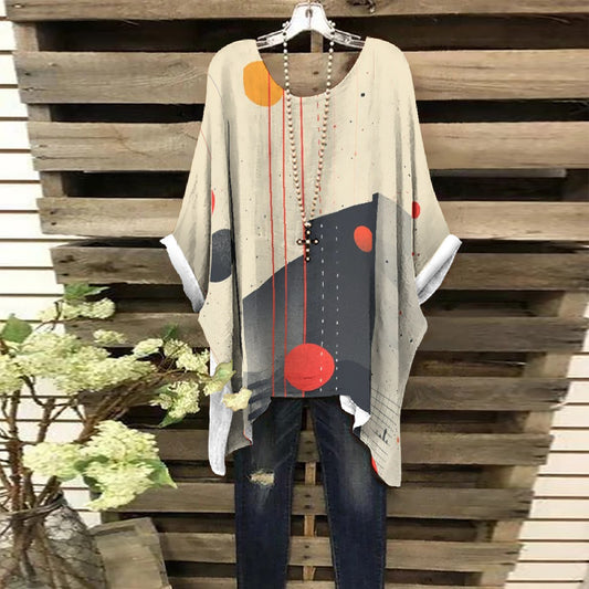 All-Over Print Women's Bat Sleeve Shirt