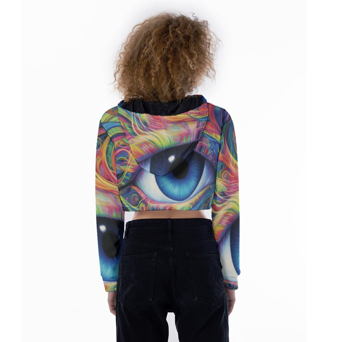All-Over Print Women's Crop Top Hoodie