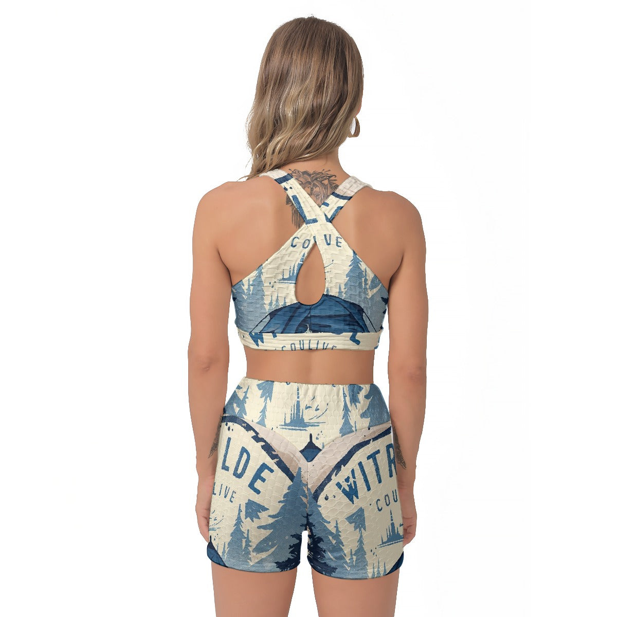 All-Over Print Women's Sports Bra Suit