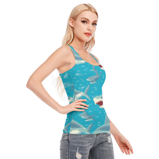 All-Over Print Women's Racer Vest | 190GSM Cotton
