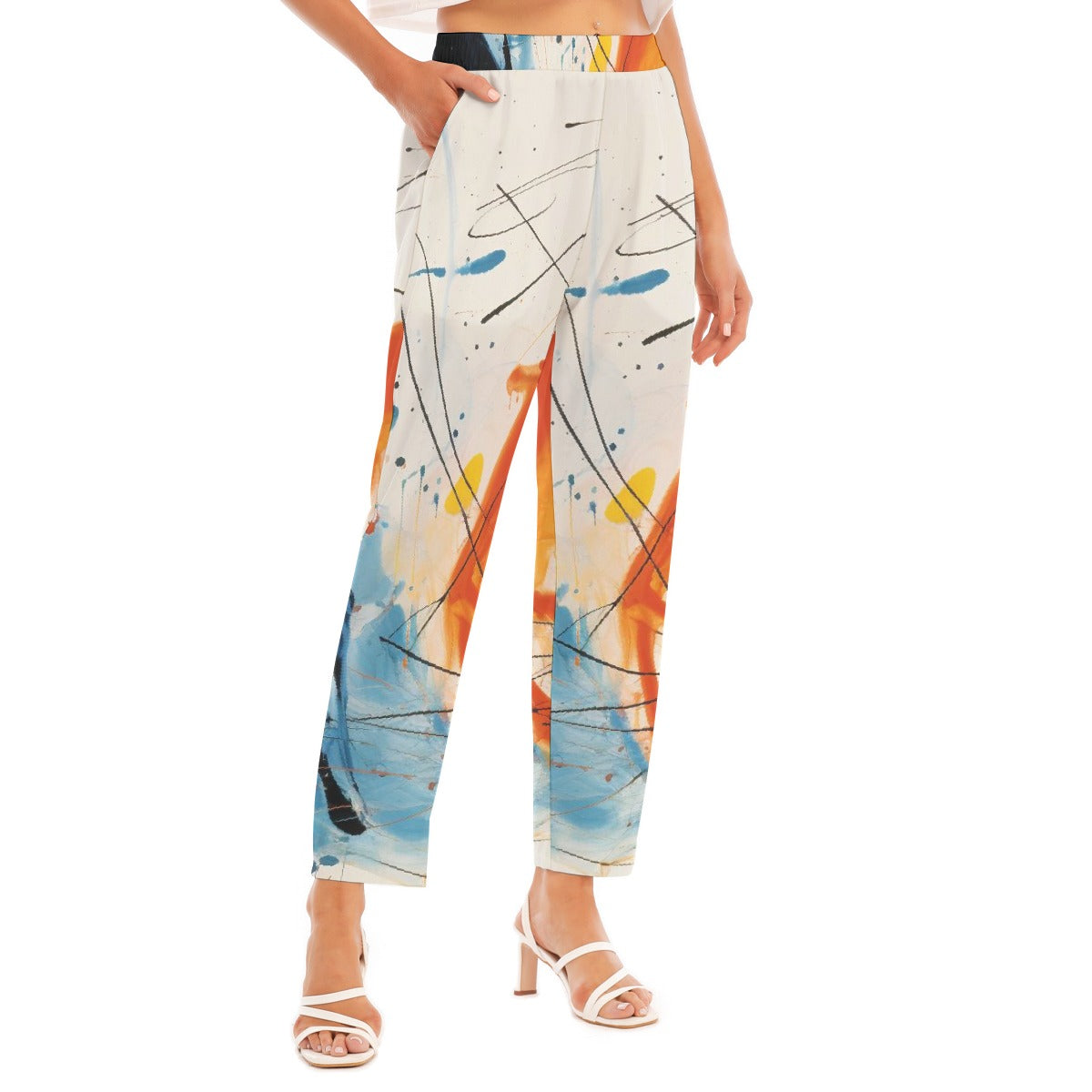 All-Over Print Women's Loose Straight-leg Pants