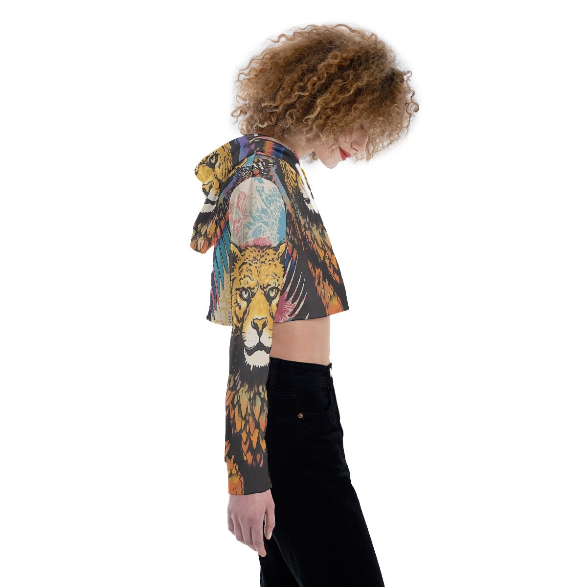 All-Over Print Women's Crop Top Hoodie