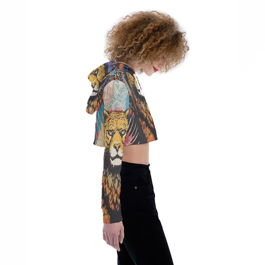 All-Over Print Women's Crop Top Hoodie