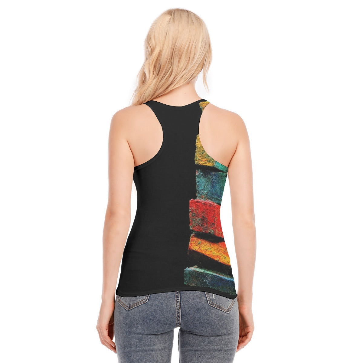 All-Over Print Women's Racer Vest | 190GSM Cotton