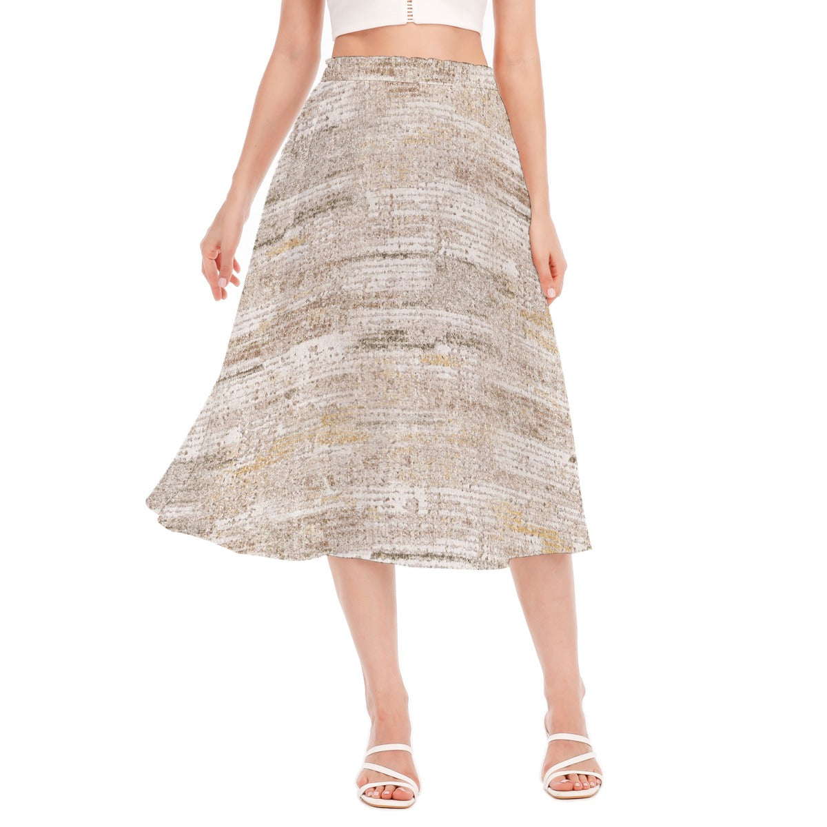All-Over Print Women's Long Section Chiffon Skirt