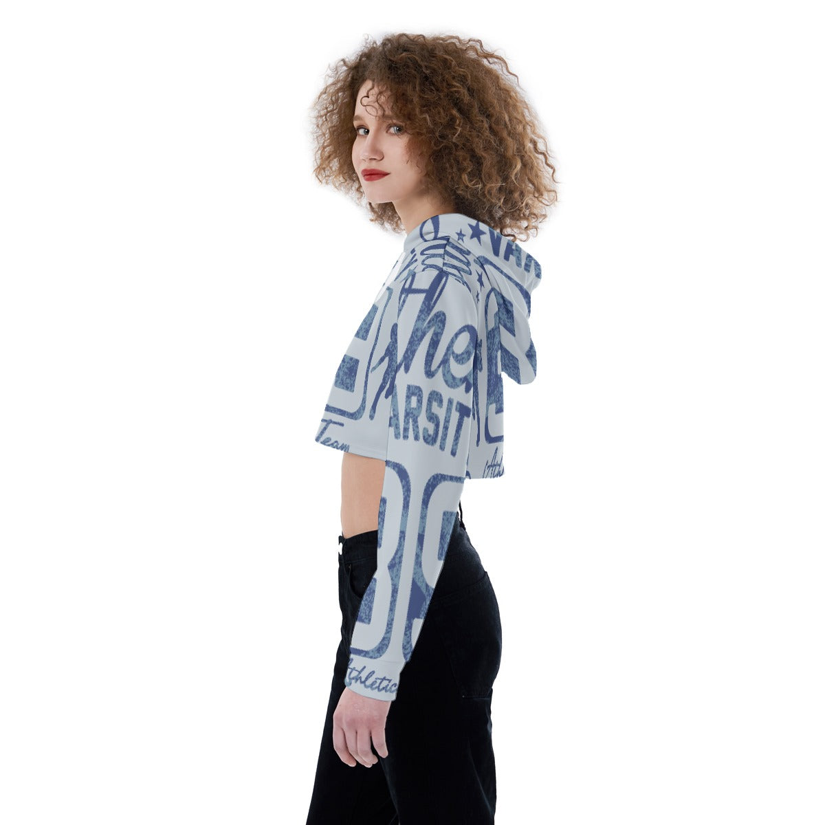 All-Over Print Women's Crop Top Hoodie