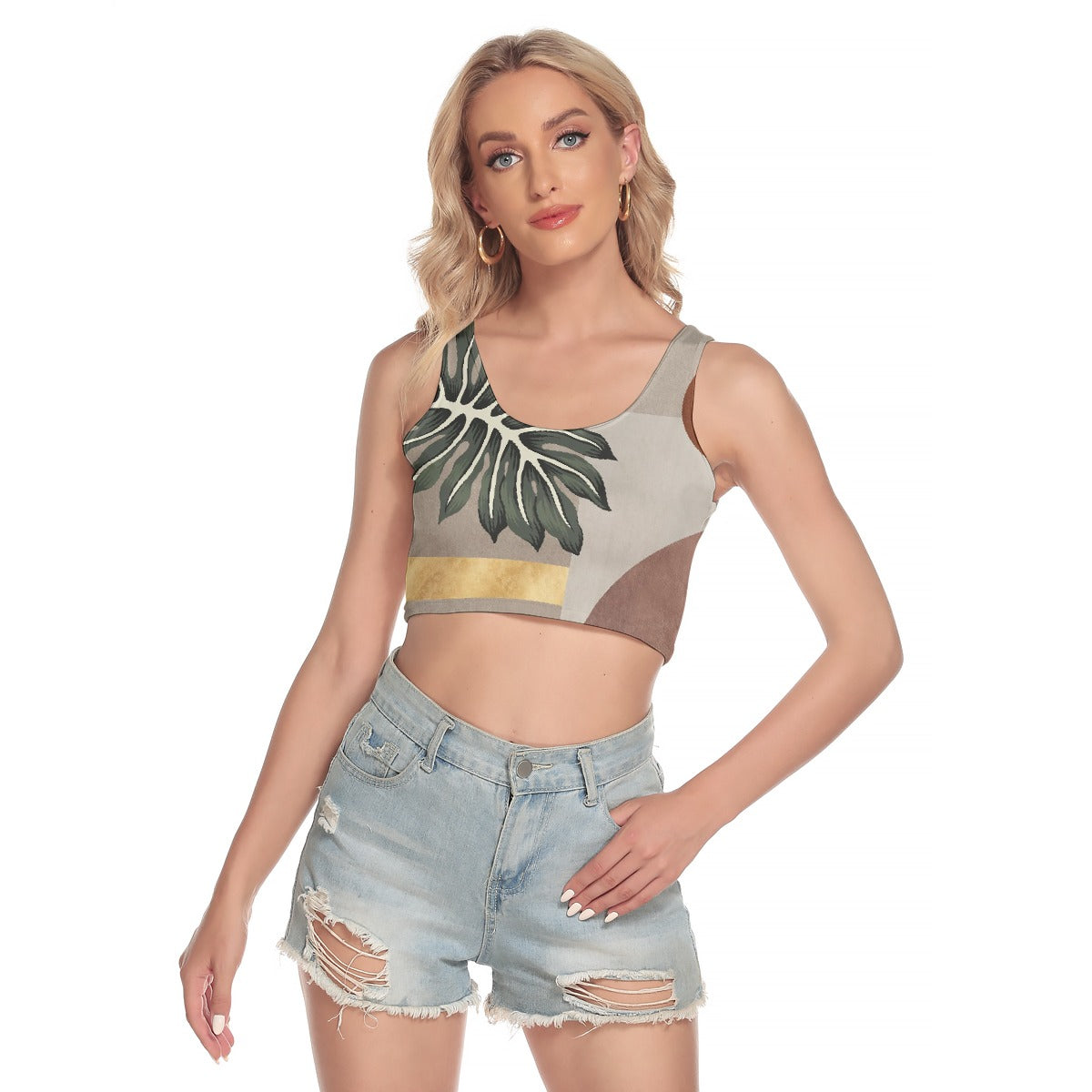 All-Over Print Women's Sport Crop Tank Top