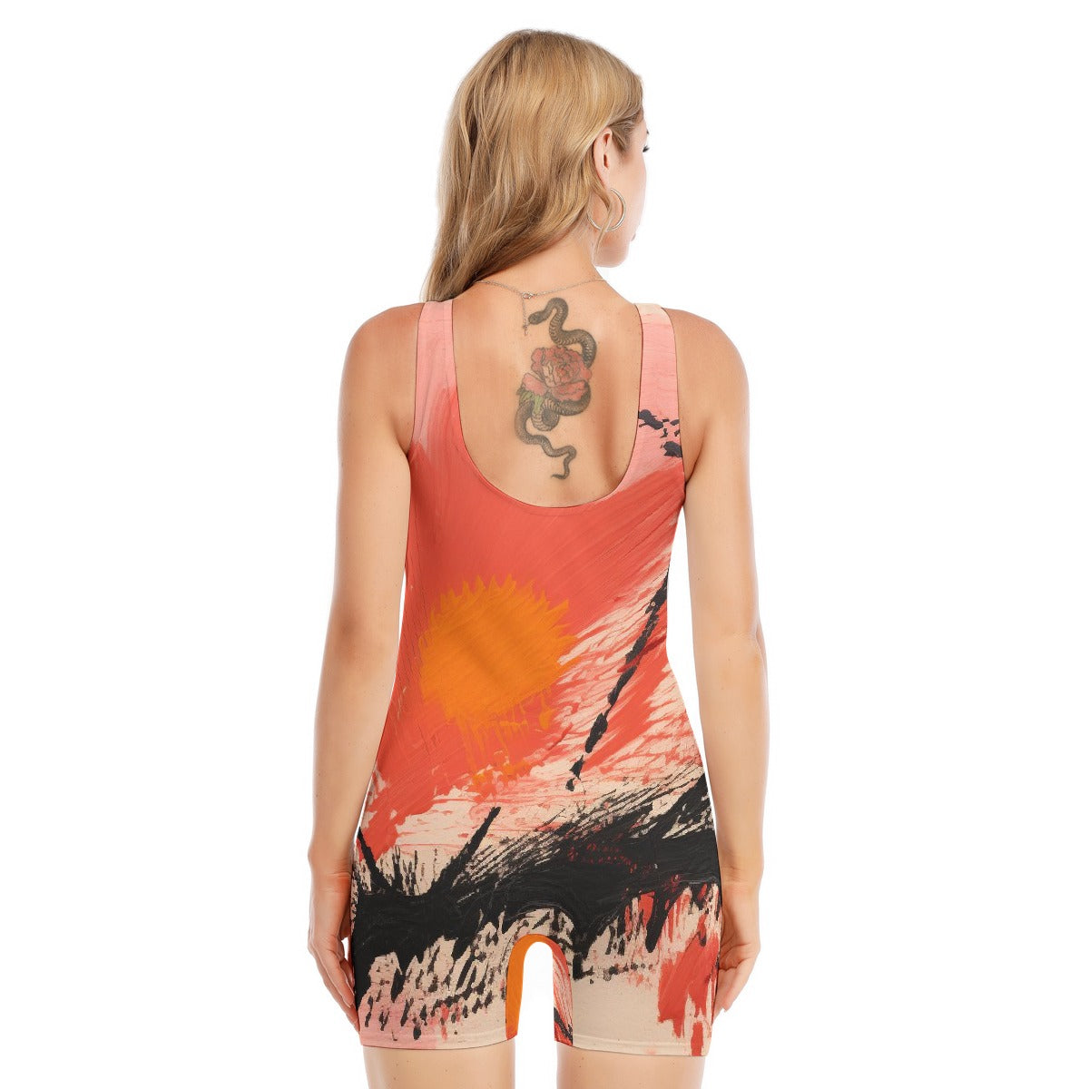 All-Over Print Women's Sleeveless One-piece Swimsuit