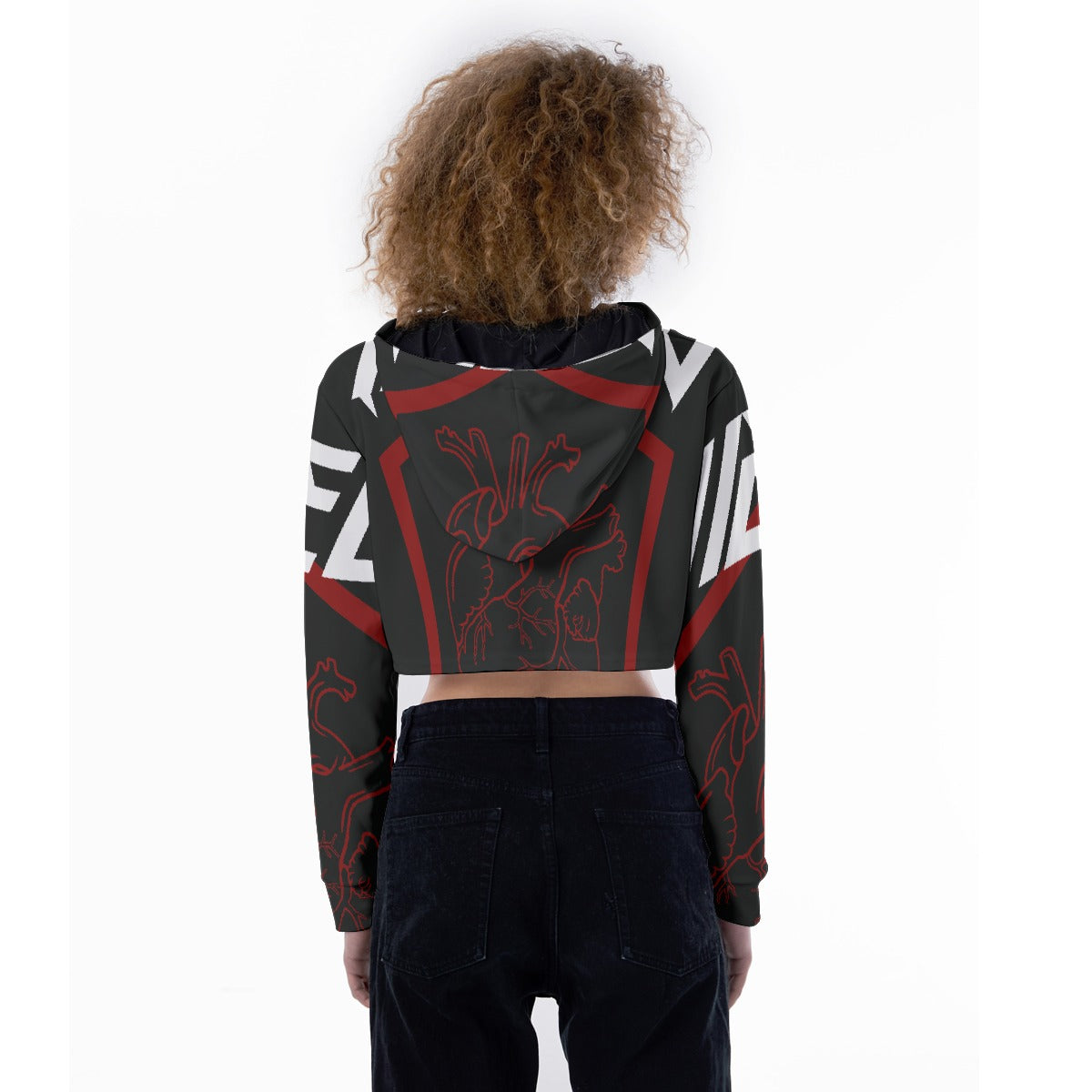 All-Over Print Women's Crop Top Hoodie