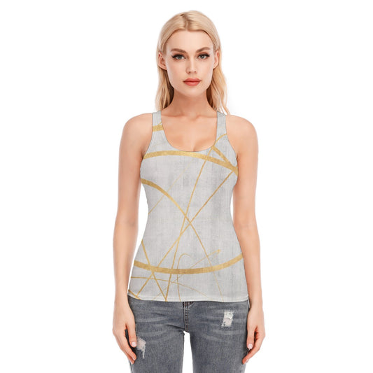 All-Over Print Women's Racer Vest | 190GSM Cotton