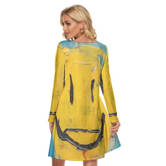 All-Over Print Women's Crew Neck Dress
